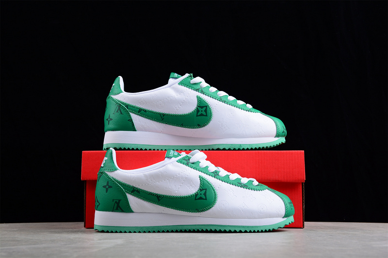 Classic Cortez Nylon Pren White/White/Green 19