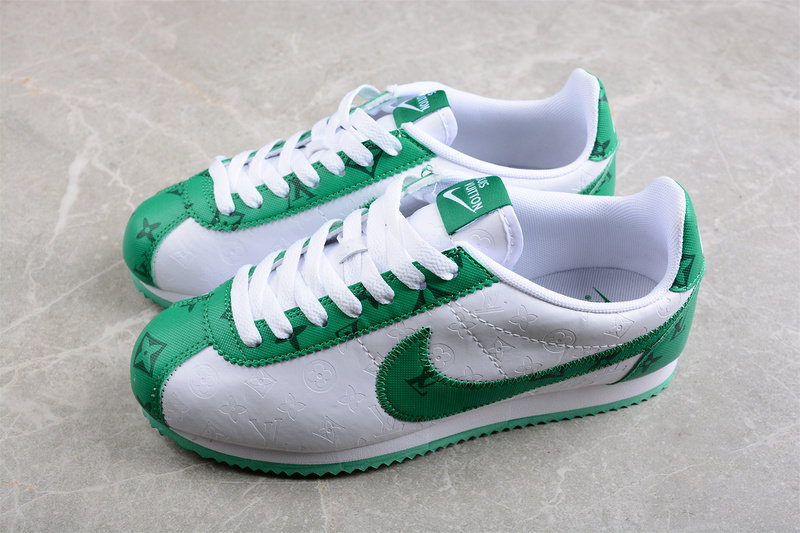 Classic Cortez Nylon Pren White/White/Green 23