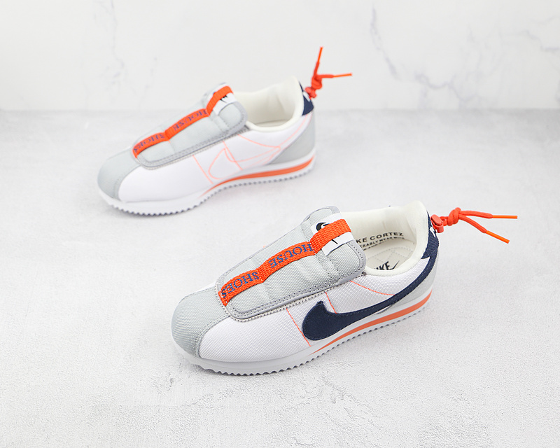 Kendrick Lamar X Cortez Basic Slip House Shoes White/Thunder Blue-Wolf 9