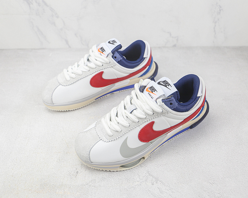 Sacai X Cortez 4.0 Og 50Th Anniversary White/Blue/Red 15