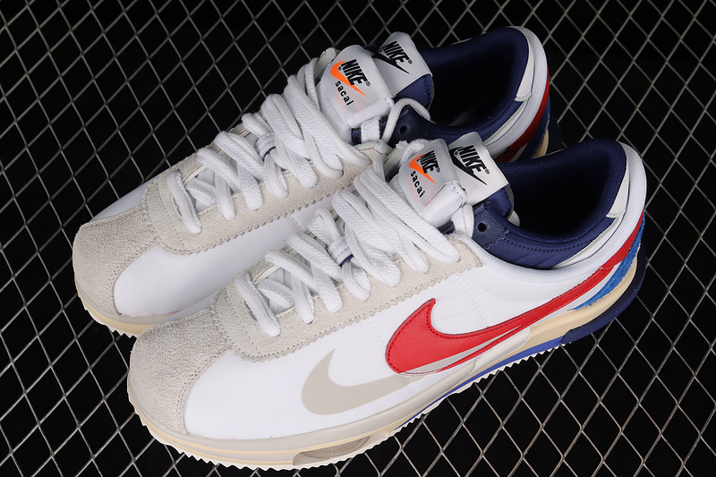 Sacai X Air Zoom Cortez Sp 4.0 Og Royal Fuchsia White/Navy Blue/Red 25