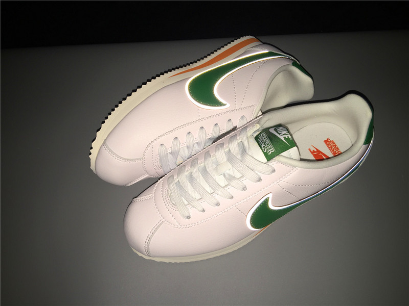 Classic Cortez Stranger Things Hawkins High School White/Green 9