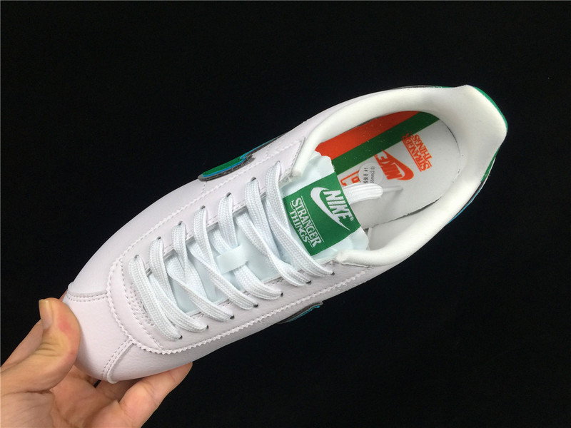 Classic Cortez Stranger Things Hawkins High School White/Green 11