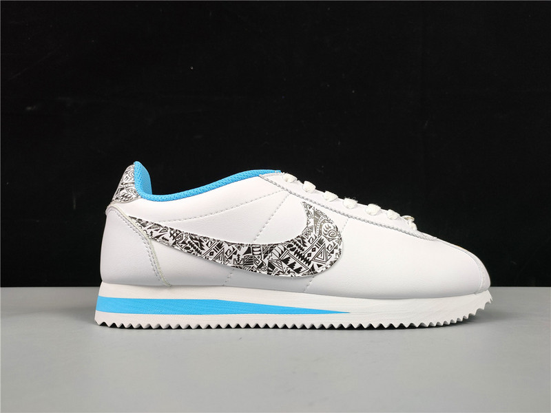 Cortez N7 White/Black/Dark Turquoise/White 11