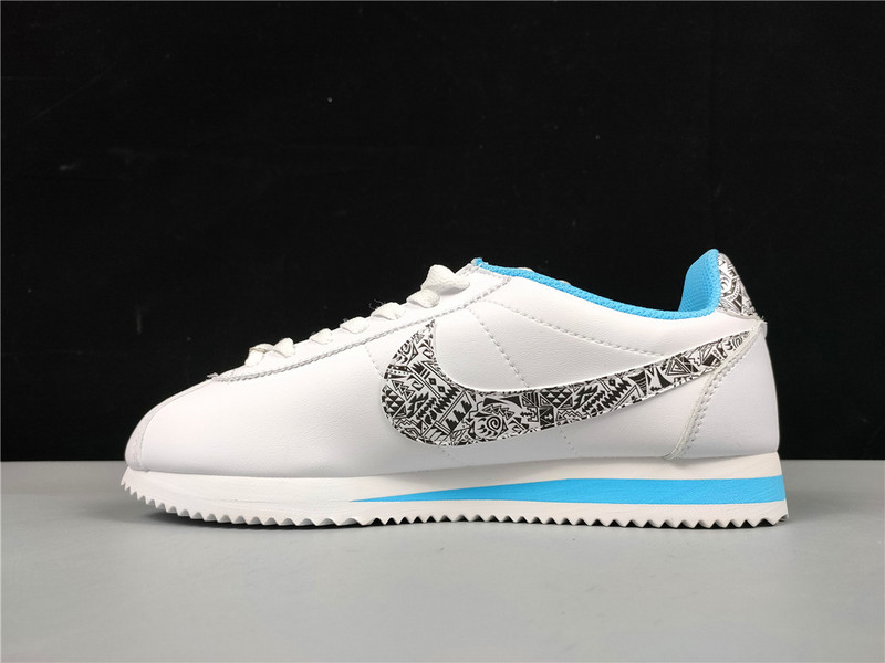 Cortez N7 White/Black/Dark Turquoise/White 15