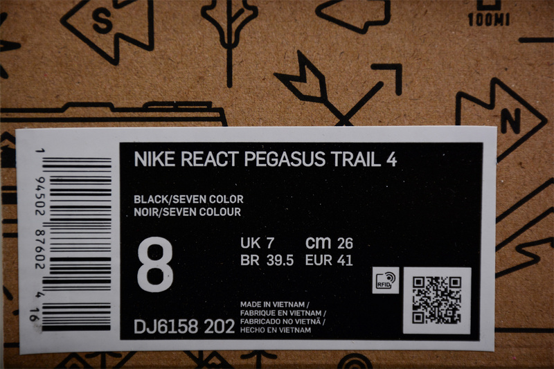 React Pegasus Trail 4 Black/Lime/White-Yellow 19