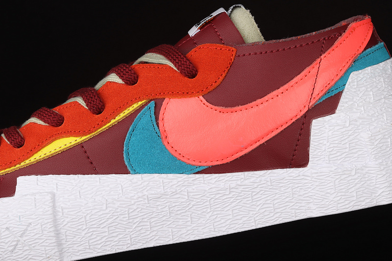 Sacai X Kaws X Blazer Low Red/White/Multi-Color 17