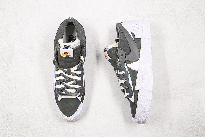 Sacai X Blazer Low Dark Grey/Dark Grey/White 5