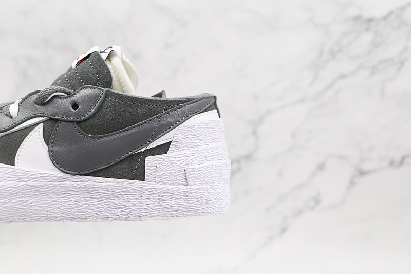 Sacai X Blazer Low Dark Grey/Dark Grey/White 7