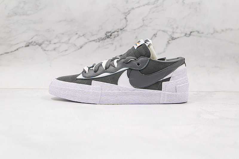 Sacai X Blazer Low Dark Grey/Dark Grey/White 9