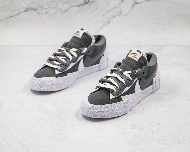 Sacai X Blazer Low Dark Grey/Dark Grey/White 13