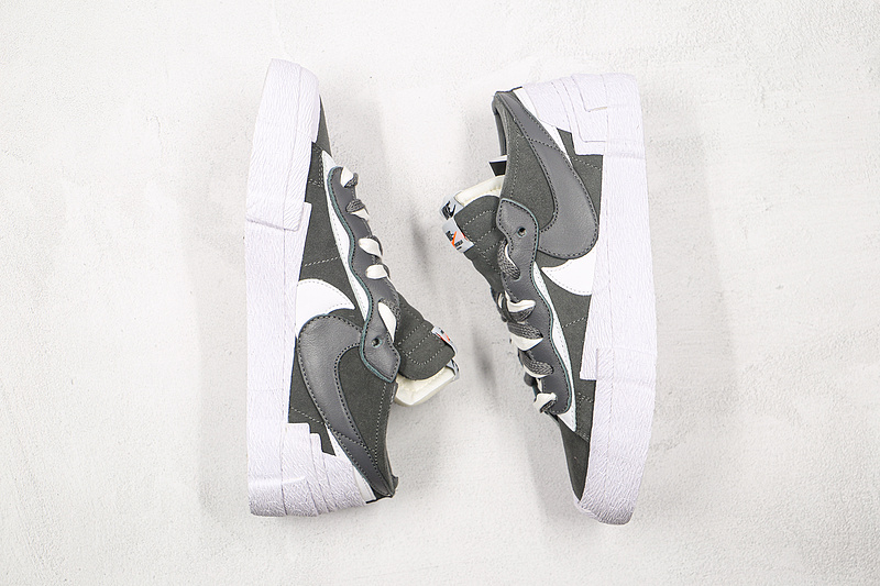 Sacai X Blazer Low Dark Grey/Dark Grey/White 17