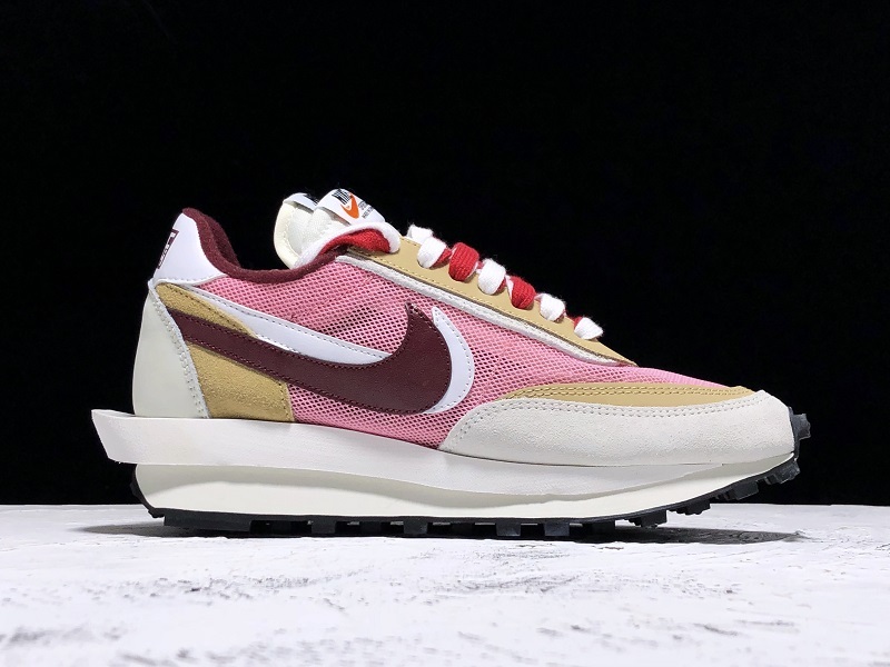 Sacai X Lvd Waffle Daybreak Swoosh Pink/Gery/White-Red 5