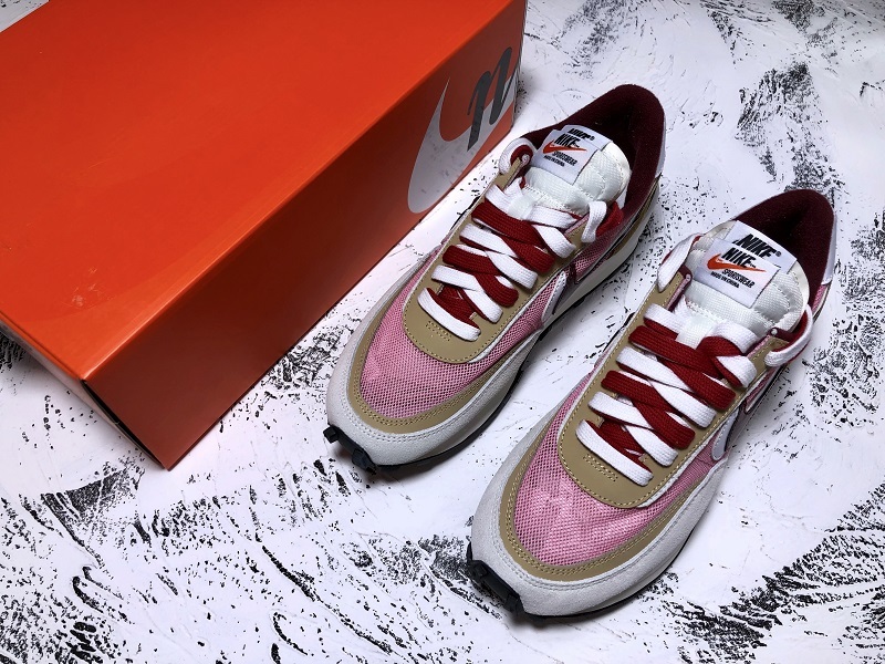 Sacai X Lvd Waffle Daybreak Swoosh Pink/Gery/White-Red 9