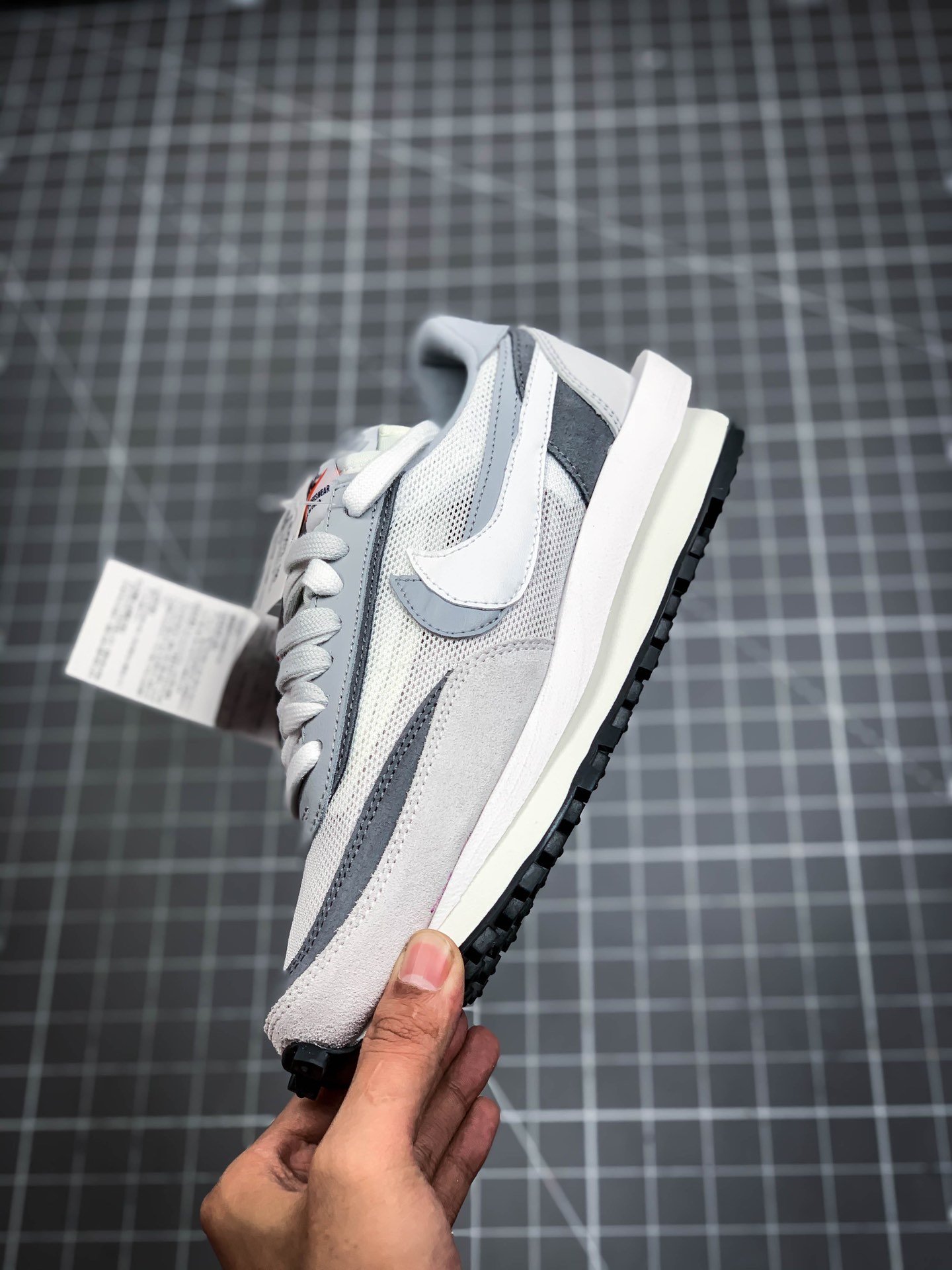 Lvd Waffle X Sacai-Grey White/Dark Grey/Grey 5