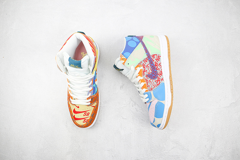 Thomas Campbell Sb Dunk High What The Ice Jade/Circuit Orange-Sail 13