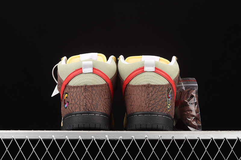 Color Skates X Dunk High Sb Kebab And Destroy Yellow/Red/White-Brown 15