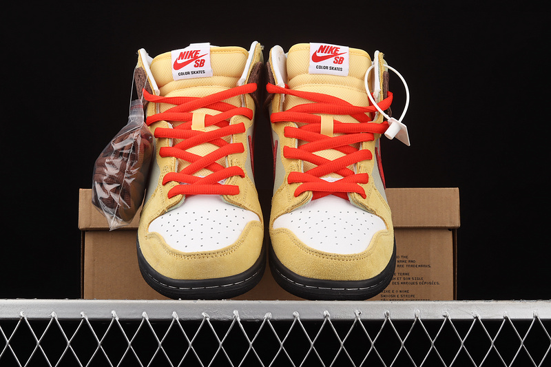 Color Skates X Dunk High Sb Kebab And Destroy Yellow/Red/White-Brown 19