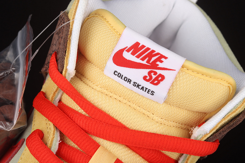 Color Skates X Dunk High Sb Kebab And Destroy Yellow/Red/White-Brown 25