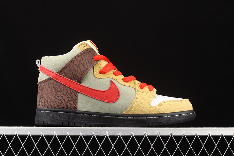 Color Skates X Dunk High Sb Kebab And Destroy Yellow/Red/White-Brown 29