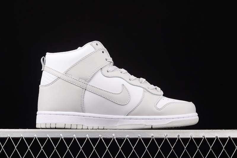 Sb Dunk High White/White/Vast Grey 25