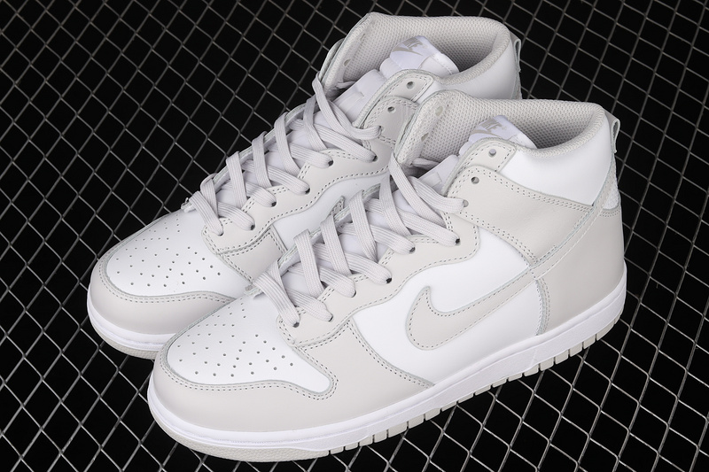 Sb Dunk High White/White/Vast Grey 31