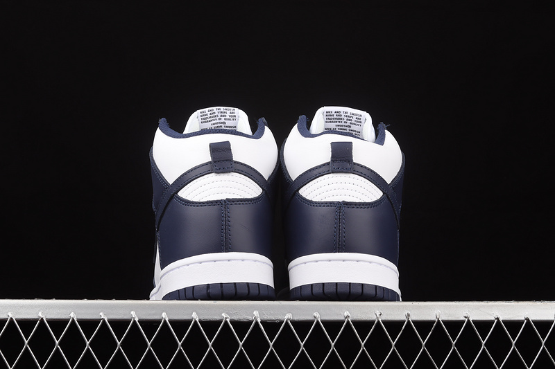 Sb Dunk High White/White/Midnight Navy 3