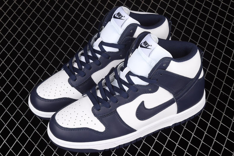 Sb Dunk High White/White/Midnight Navy 11