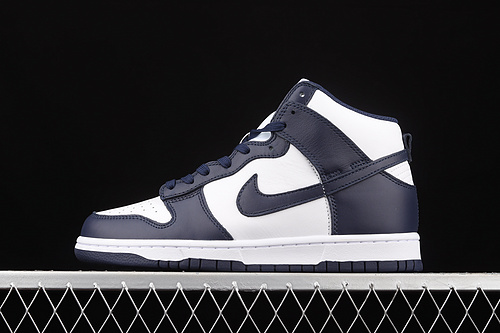 Sb Dunk High White/White/Midnight Navy 19