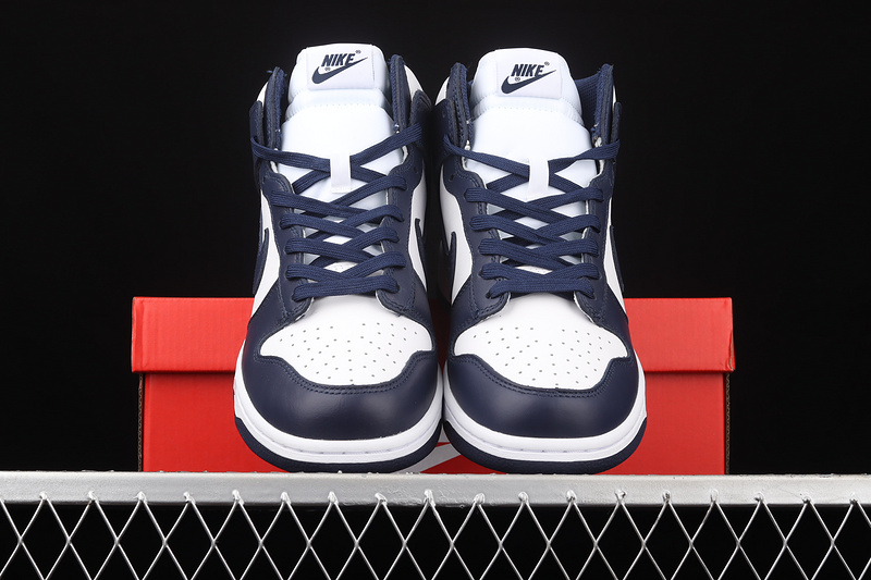 Sb Dunk High White/White/Midnight Navy 29