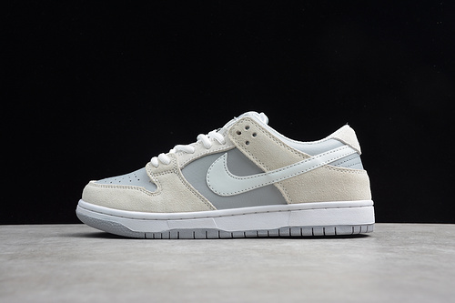 Sb Dunk Low Summit White/White-Wolf Grey 7