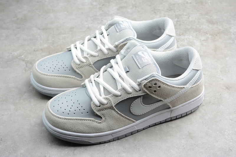 Sb Dunk Low Summit White/White-Wolf Grey 17