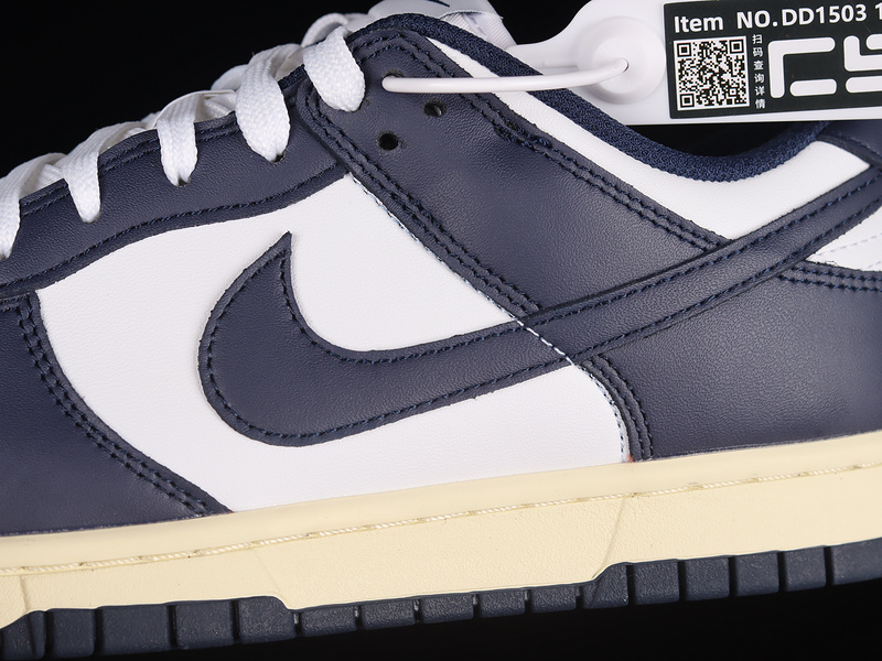 Sb Dunk Low Navy Blue White/Midnight Navy 17