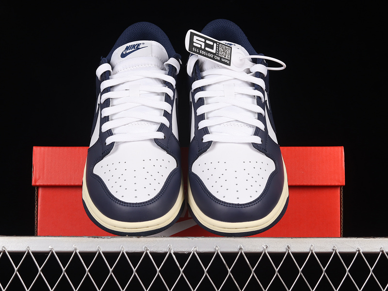 Sb Dunk Low Navy Blue White/Midnight Navy 29