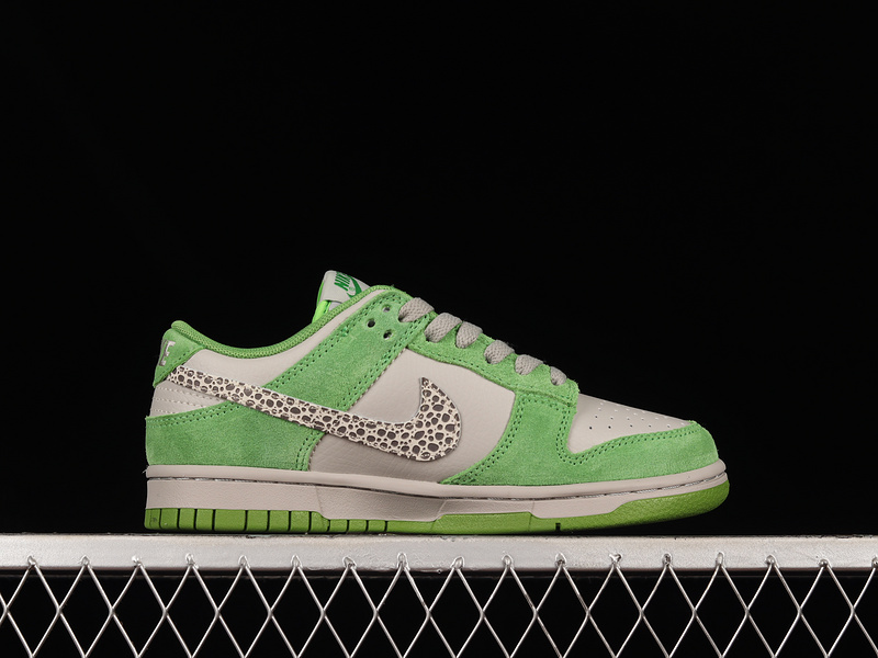 Dunk Low Assafari Swoosh Chlorophyll/Light Iron Ore-Cave Stone 7