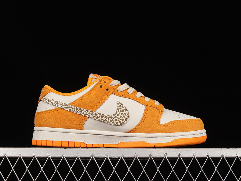 Dunk Low As Safari Swoosh Kumquat/Light Bone-Dark Driftwood 23