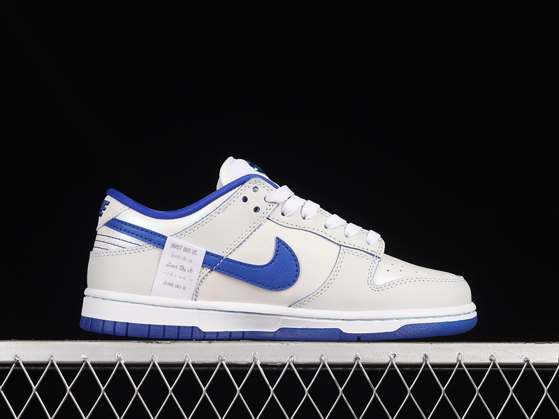 Sb Dunk Low White/White/Game Royal/Sail 13