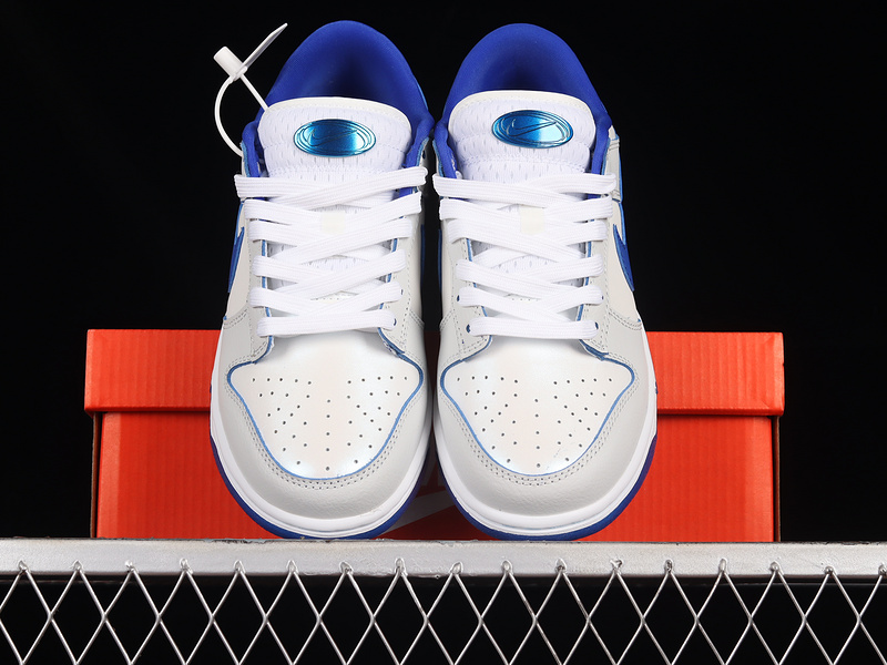 Sb Dunk Low White/White/Game Royal/Sail 25