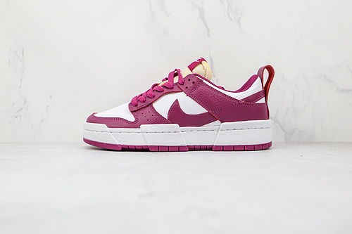 Sb Dunk Low Disrupt White/White/Red Plumb 9