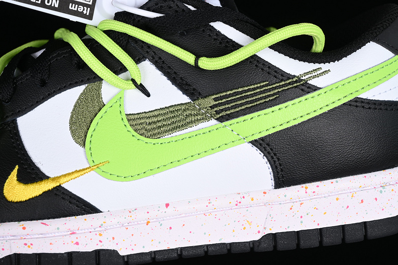 Dunk Low Multi Color White/Black/Green 3