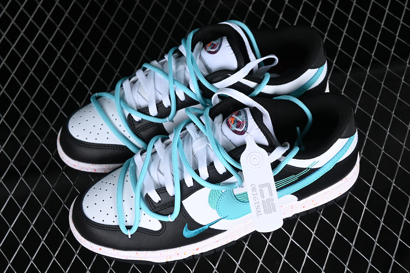 Dunk Low Multi Color White/Black/Blue 15