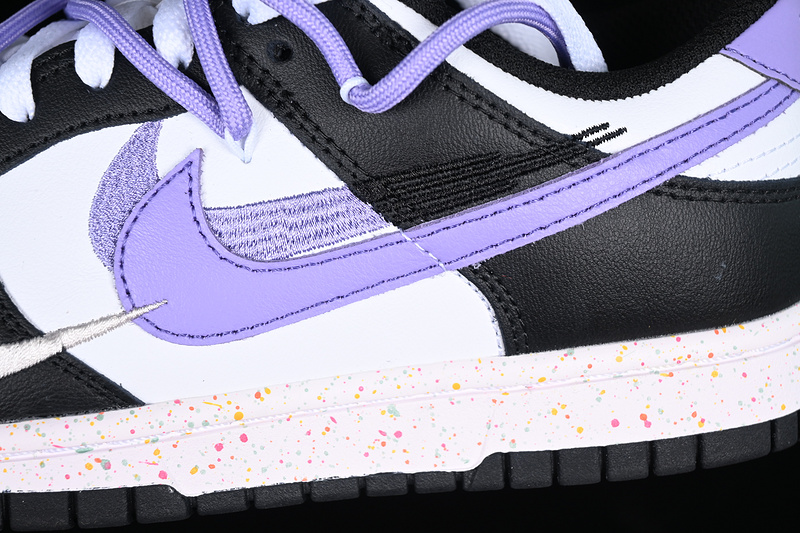 Dunk Low Multi Color White/Black/Purple 3