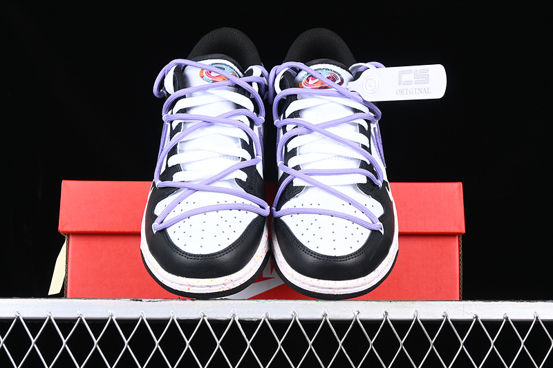 Dunk Low Multi Color White/Black/Purple 9