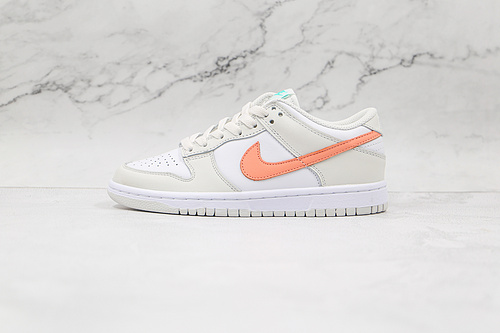 Sb Dunk Low Gs Mismatch Swoosh Tropical White/Bone/Peach/Aqua 7