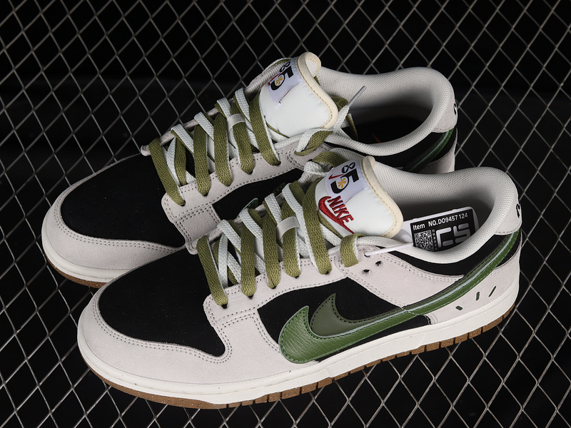 Sb Dunk Low 85 White/Black/Grey/Green 25