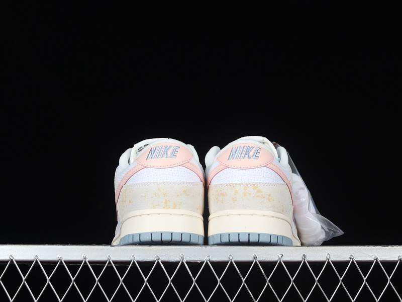 Dunk Low Suede "Pastels" White/Pink-Blue 3