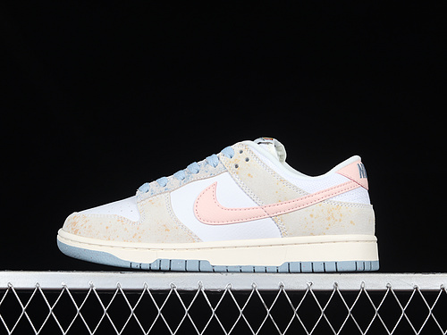 Dunk Low Suede "Pastels" White/Pink-Blue 21