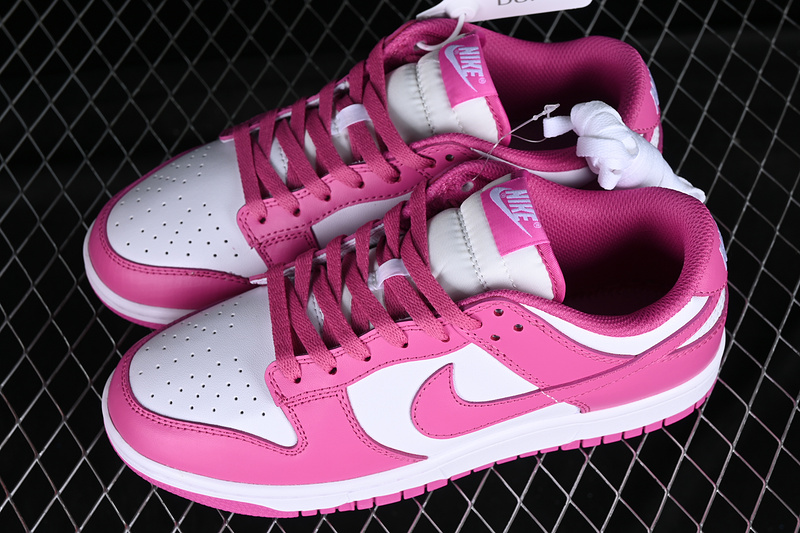 Dunk Low Sb White/Active Fuchsia 13