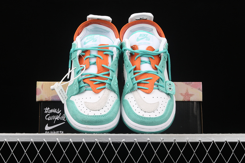 Sb Dunk Low Cyan-Blue/White/Orange 25