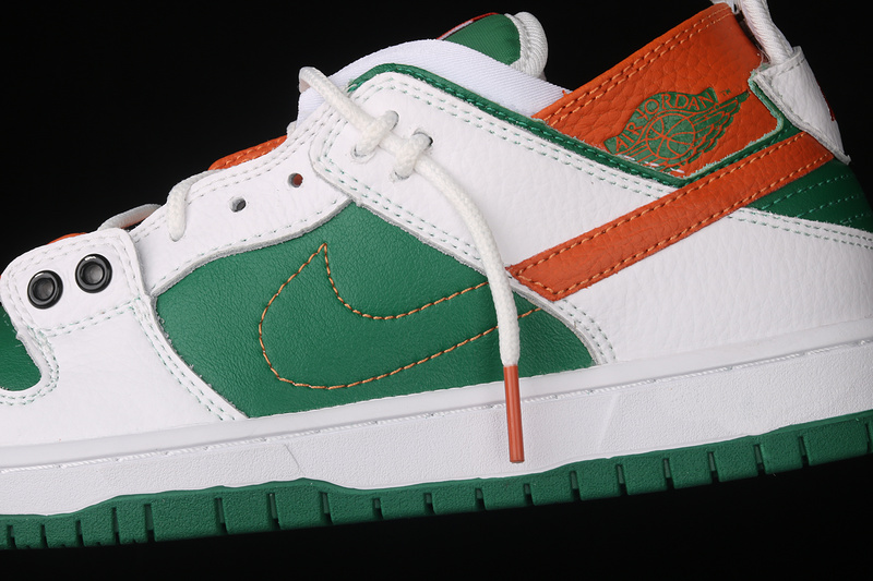 Sb Dunk Low White/Green/Orange 3